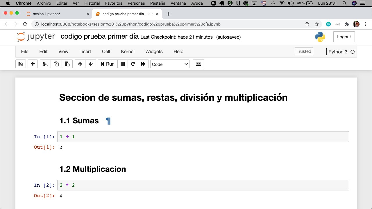 Aprende Jupyter Notebooks en 10 minutos