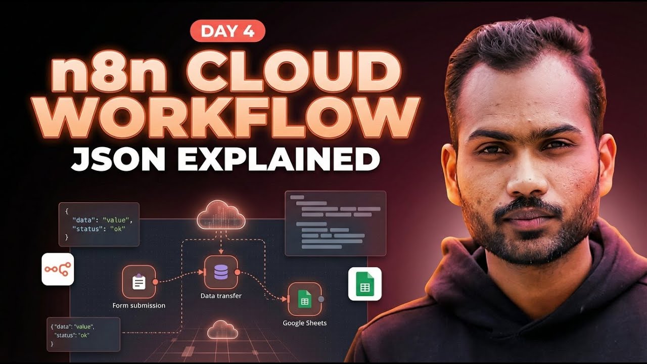 Day 4 of 30 Days AI Automation Masterclass | JSON & Data Types | n8n