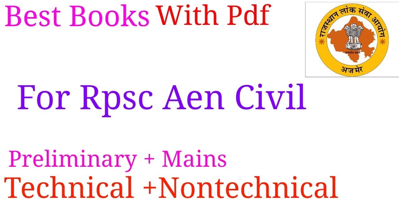 Best Books for Rpsc Aen Civil Technical nontechnical Hindi Rajasthan gk Social aspect of engineering