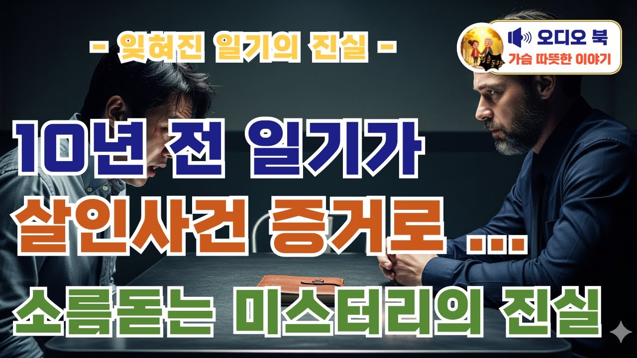 10년 전 일기가 살인사건 증거로? 소름돋는 미스터리의 진실 | 시니어 오디오북  | 내가 쓴 일기가 범행을 예언했다 충격적인 반전