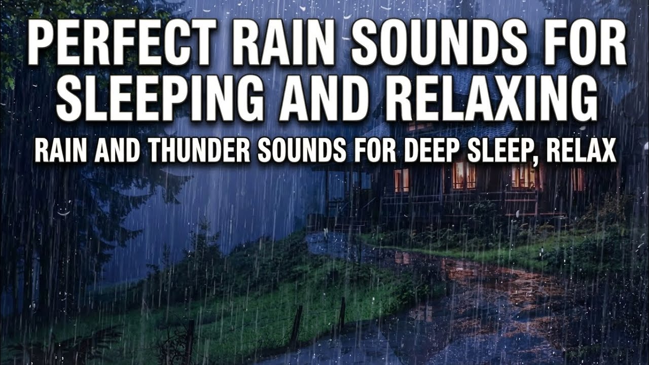Perfect Rain Sounds For Sleeping And Relaxing - Rain And Thunder .