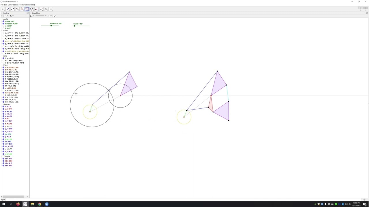 Jansen Style Leg Using GeoGebra