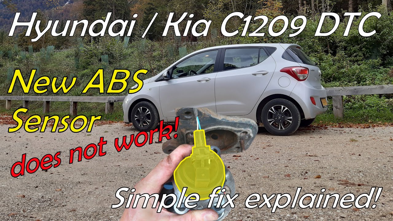 Hyundai C1209 fault code  - When a new ABS sensor doesn't work - Diagnosis and a very simple repair