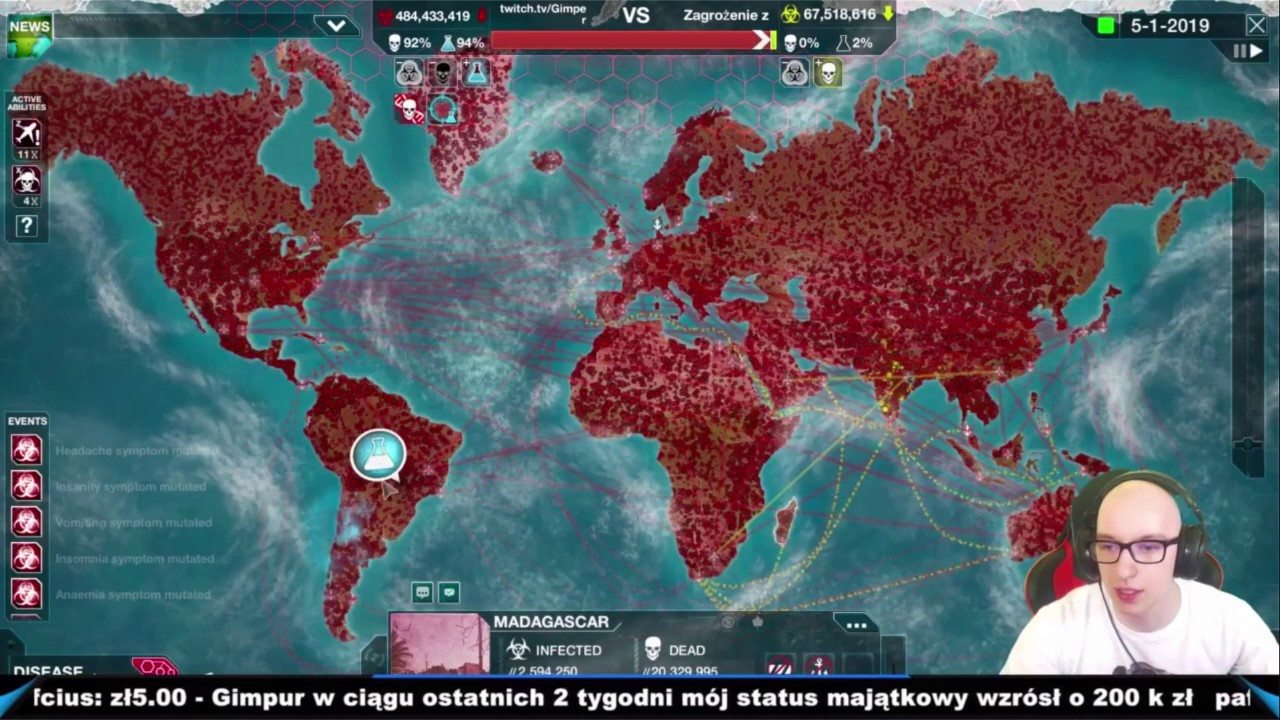 [GIMPER LIVE] Plague Inc. Gimper vs Mandzio 08.06.2017