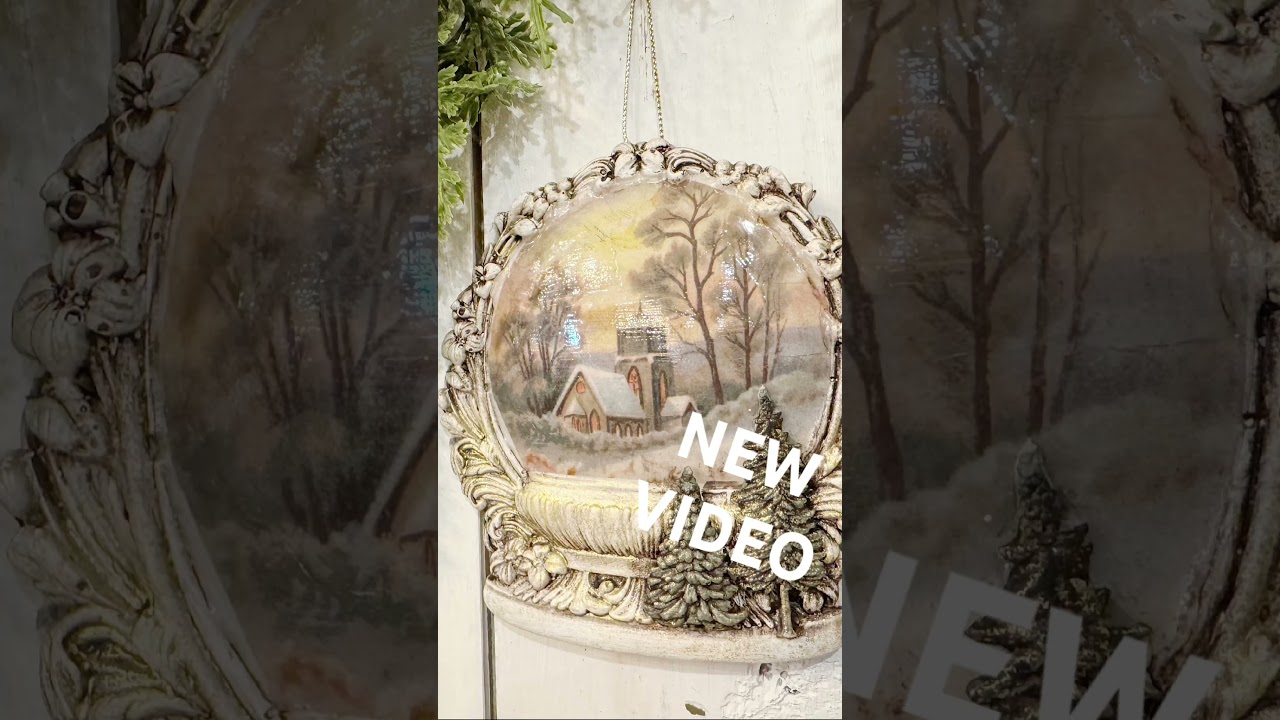 Finishing Ideas for Snow-globes  In our latest video #IOD #christmascrafts #snowglobe #holidaydecor