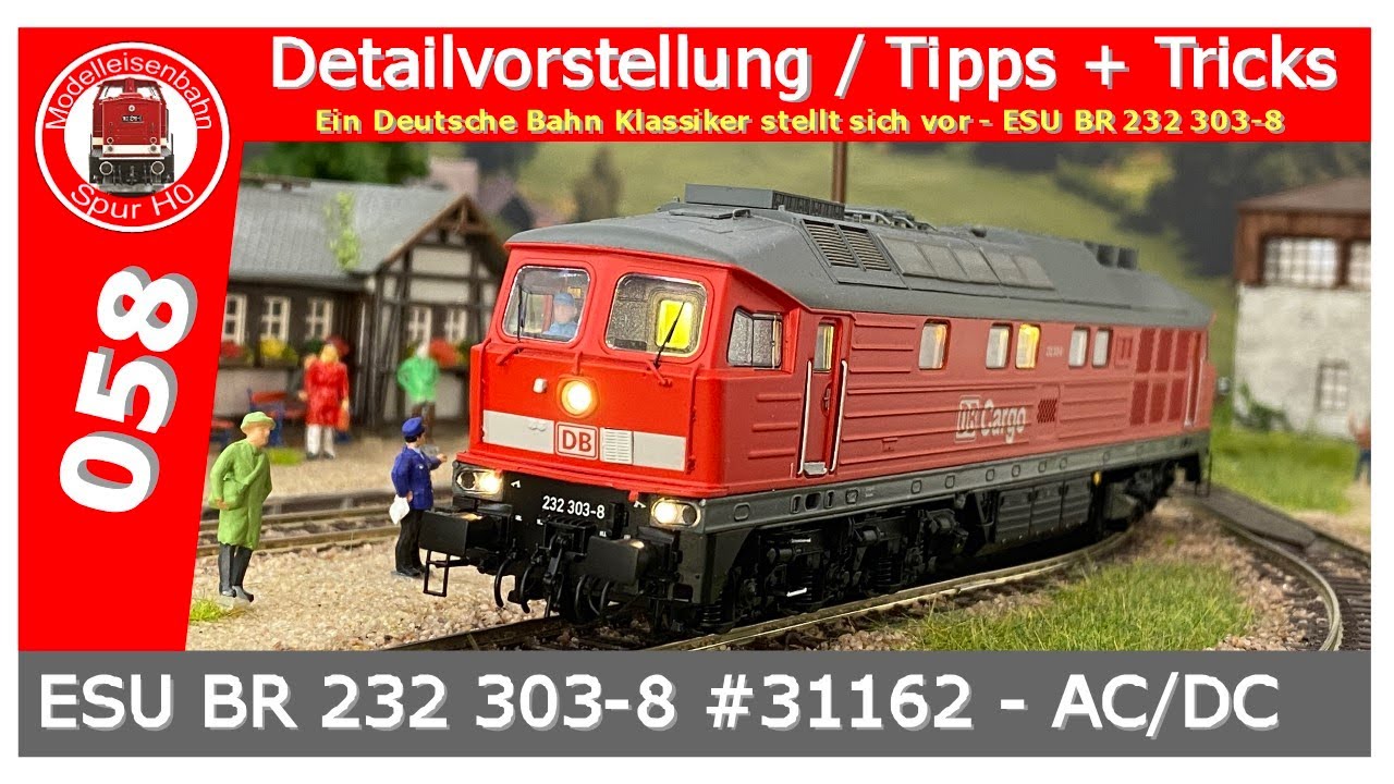 ESU BR 232 303-8 #31162 Engineering Edition, Rauchgenerator, Kondensator, Bremsenflackern, Sound