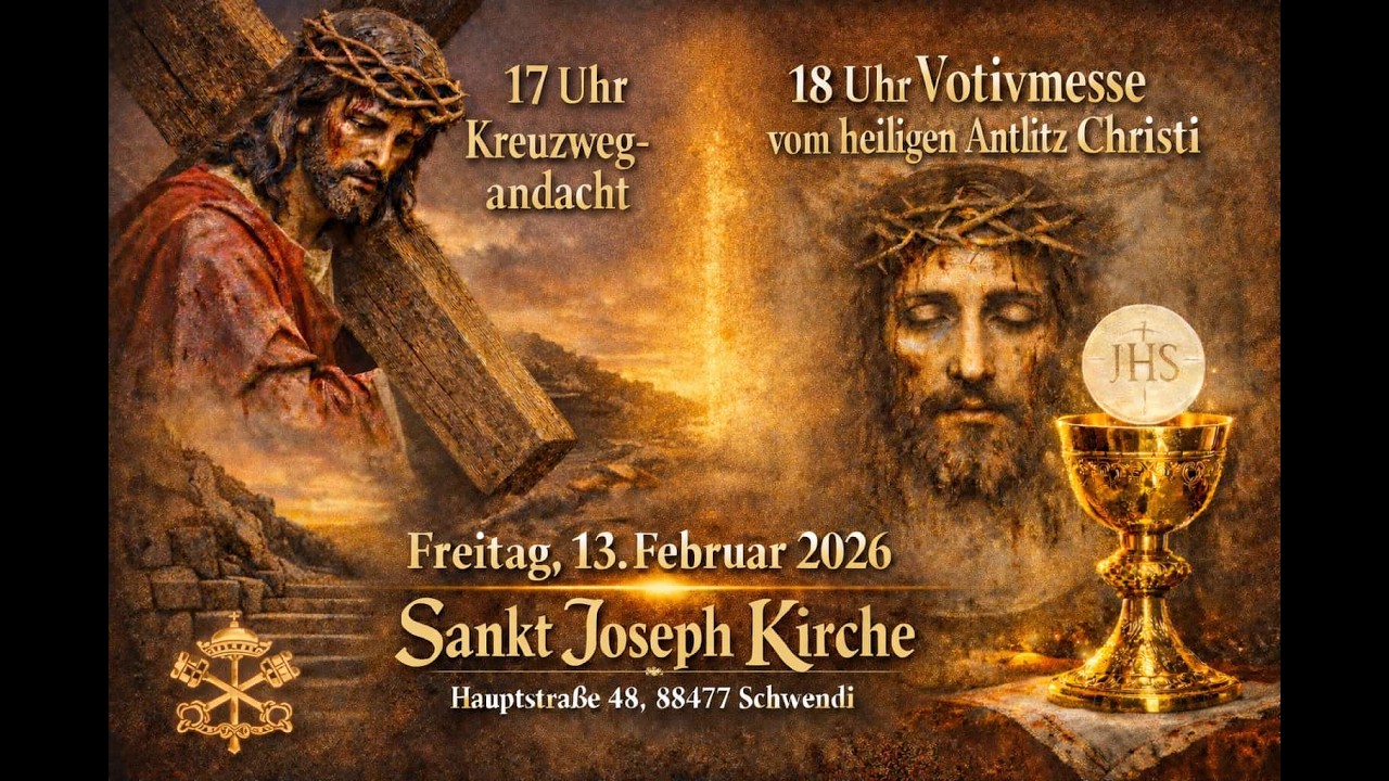 Kreuzwegandacht und Votivmesse vom heiligen Antlitz | 13. Februar 2026