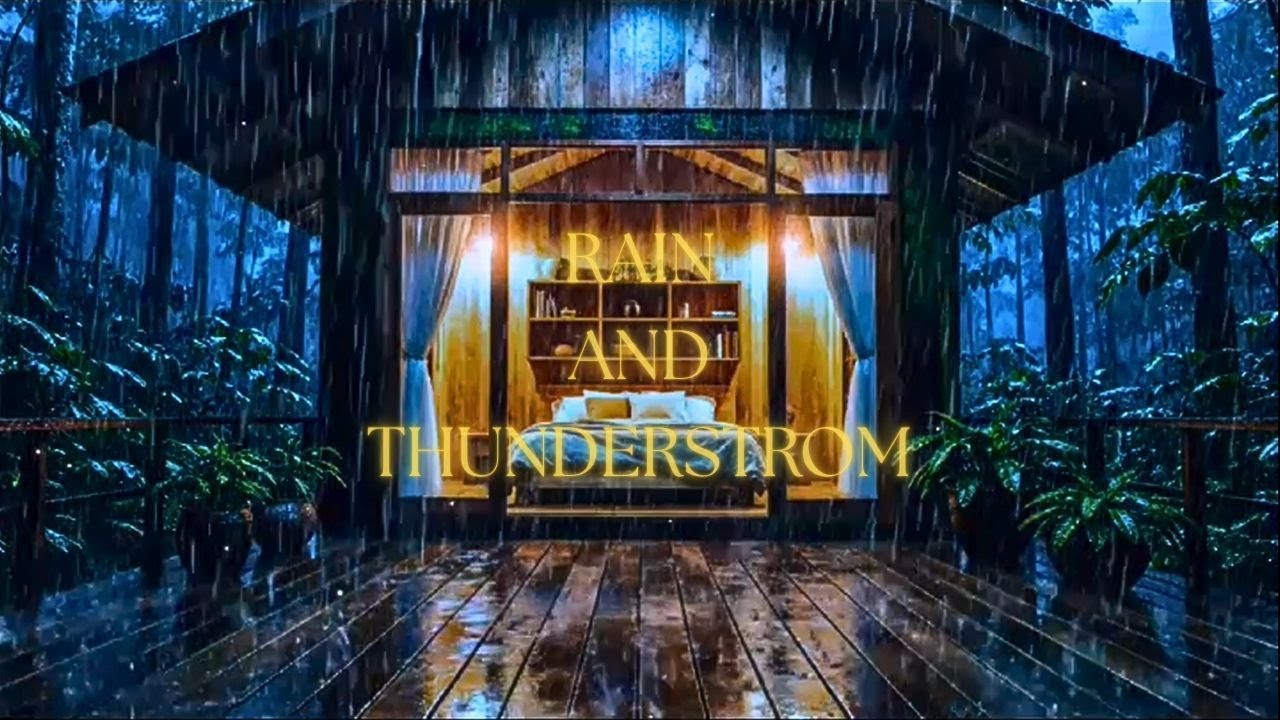 Rain Sounds For Sleeping - 99% Instantly Fall Asleep With Thunder Sound and Rain At Night #06