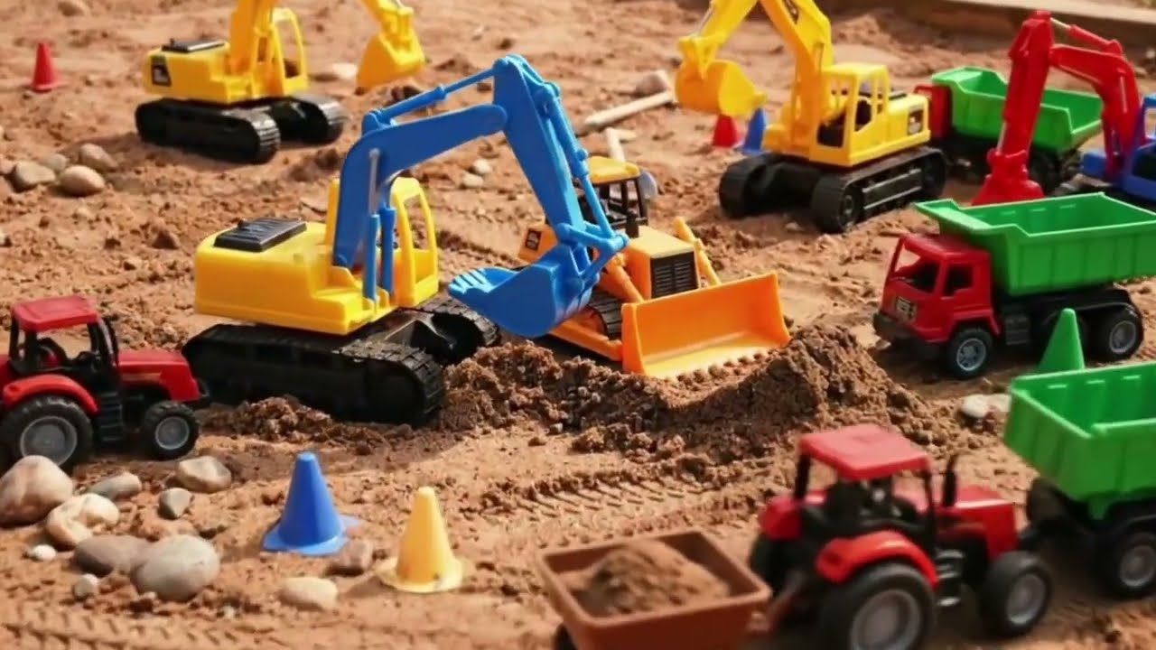 💥 RC Jobsite Action! Huina Excavator & Volvo Dump Truck Work Together After Quick Repair