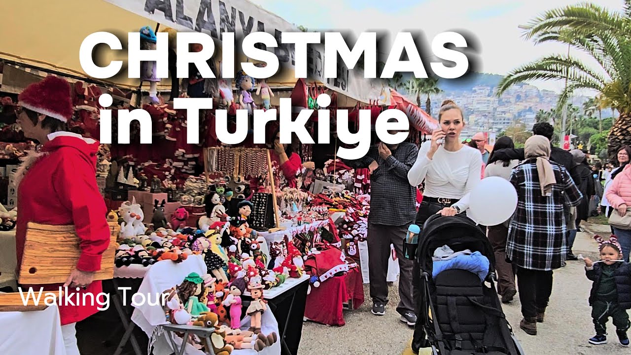 Magical CHRISTMAS in Alanya Turkey | Walking tour Alanya Turkiye