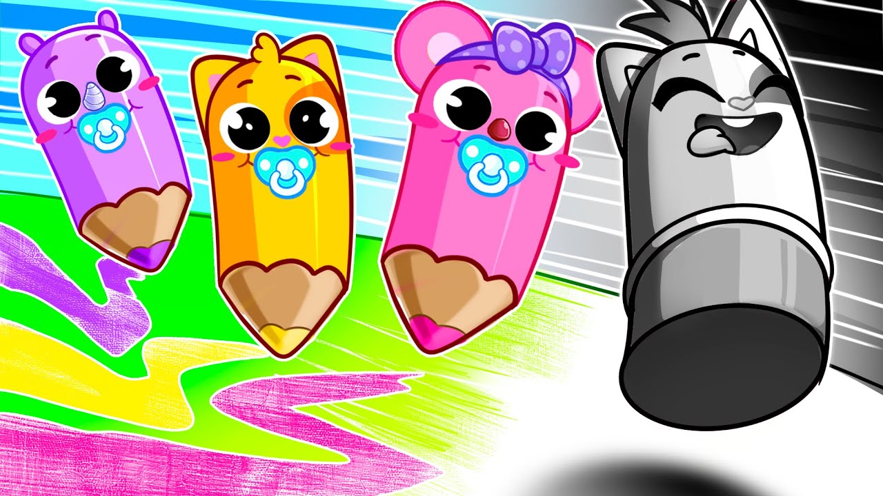 Color Drawing Pencils for Kids | Funny Song For Baby & Nursery Rhymes by Toddler Zoo