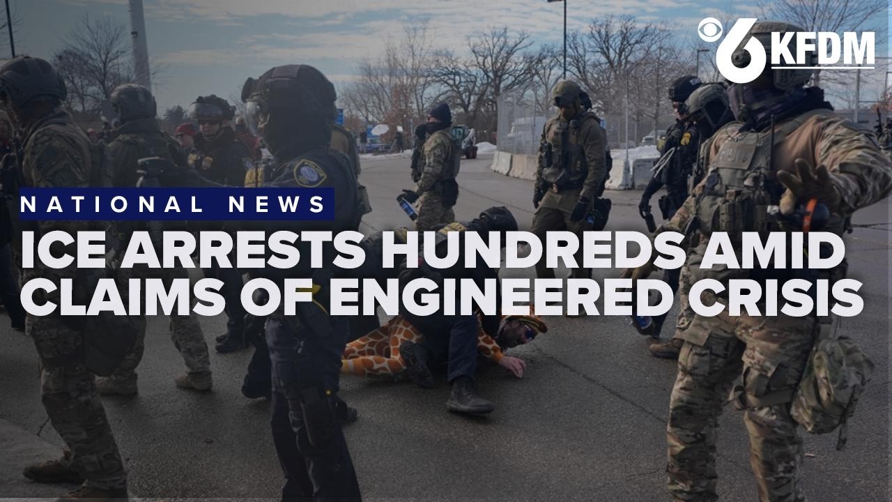 ICE arrests hundreds amid claims of engineered immigration crisis