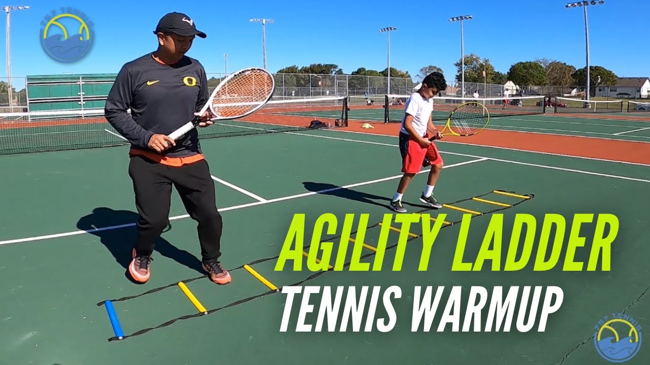 Agility Ladder Footwork Drills For Tennis Players | Kids Lesson Warmup