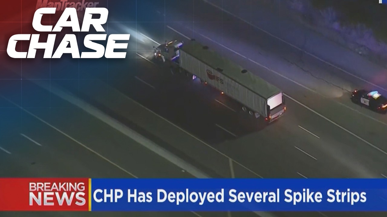 Police pursue stolen big-rig for over 2 hours!