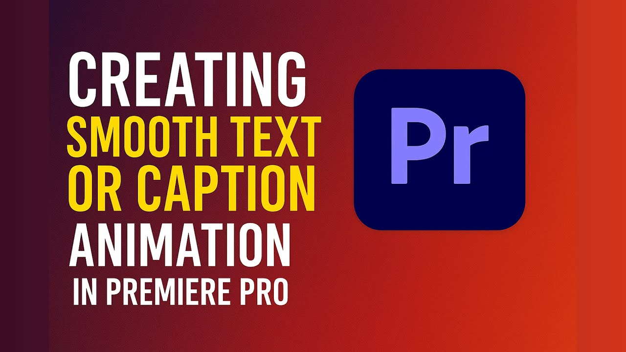 How to Create Smooth Text or Caption Animation in Premiere Pro | Motion Graphics Tutorial.