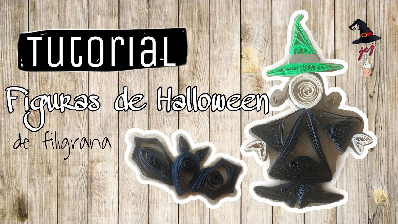 MURCIELAGO DE FILIGRANA|BRUJA DE FILIGRANA|MANUALIDADES DE HALLOWEEN|TUTORIAL | @jcjmanosconarte