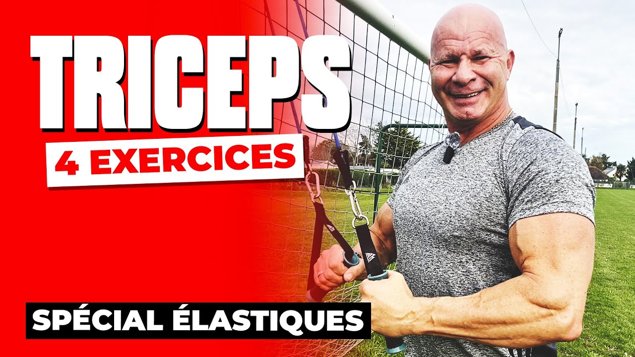 Comment MUSCLER ses TRICEPS avec des ÉLASTIQUES (4 EXERCICES) 🔥