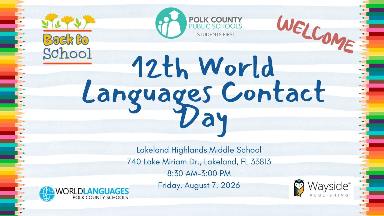 12th PCPS World Languages Contact Day Information