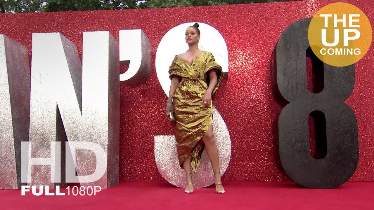Rihanna red carpet arrival, photocall, meeting fans at Ocean's 8 premiere in London