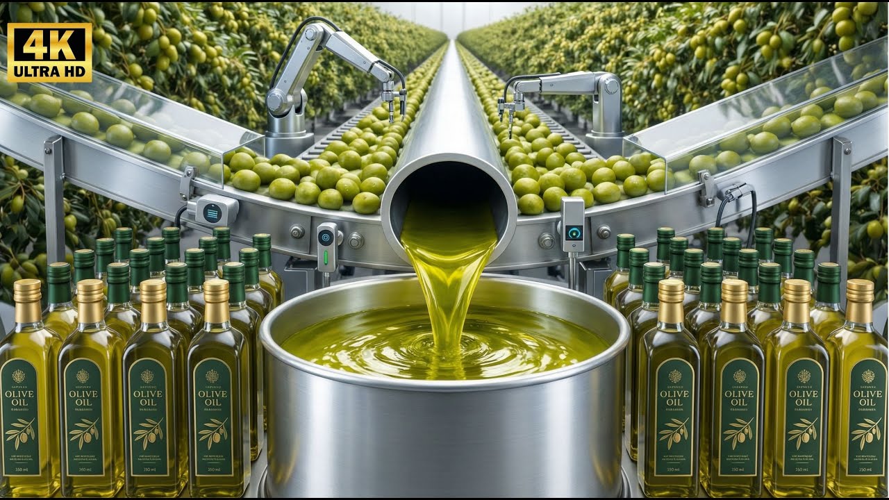 Inside the 2,000,000 LB Olive Plant – The INSANE Extraction of Modern Liquid Gold Production