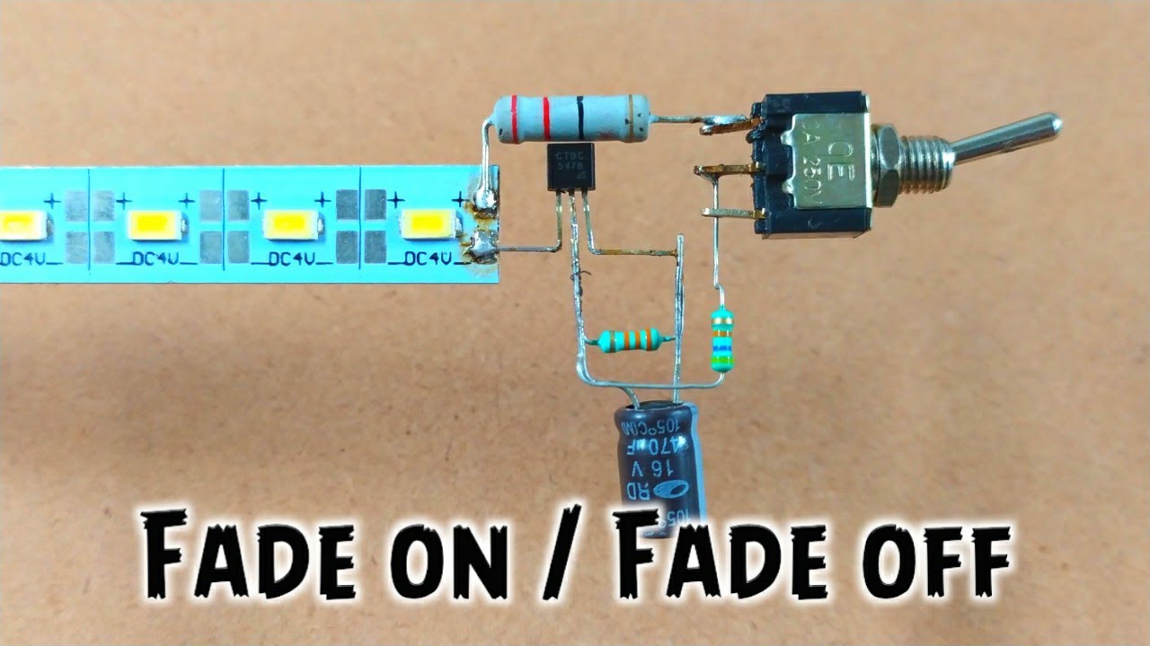 How to Make Fade On and Fade Off LED Light | Simple circuit | New Invention