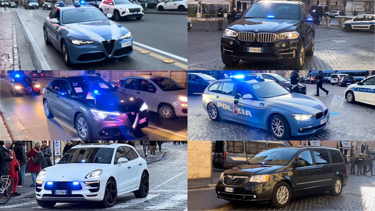 POLIZIA DI STATO E NOCS SCORTANO DELEGAZIONI AFRICANE MEETING ITALIA AFRICA