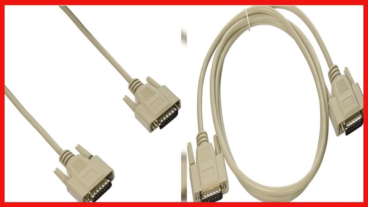 Monoprice 6ft DB15 M/M 1:1 Molded Cable - Beige