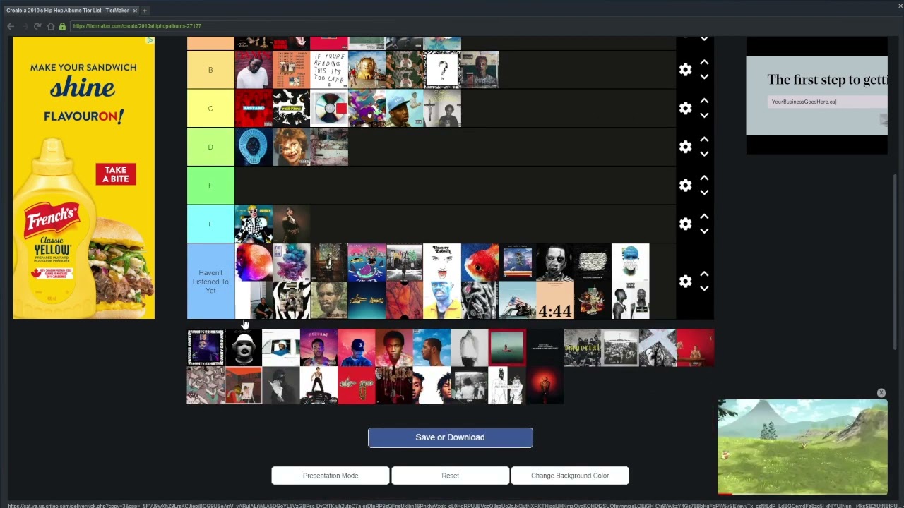 2010's Hip Hop Albums Tier List