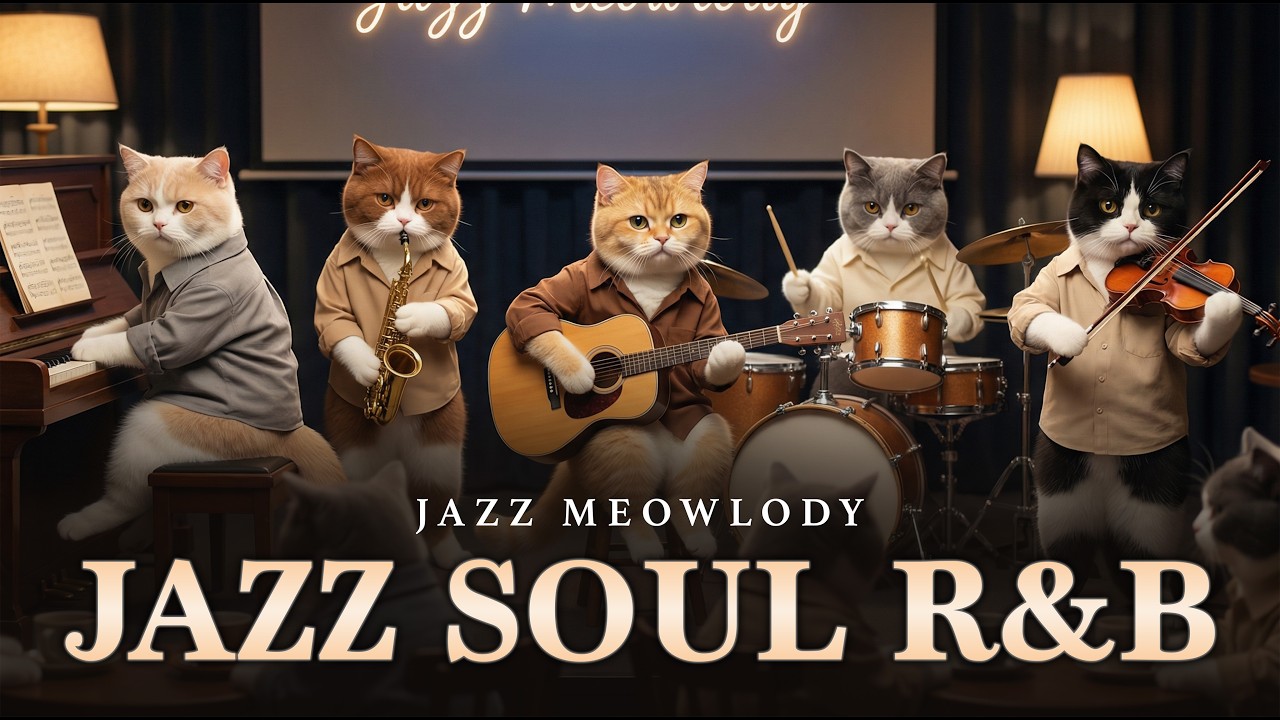Smooth Jazz Soul R&B 🎷 Focus & Restful Sleep Music | Jazz Meowlody