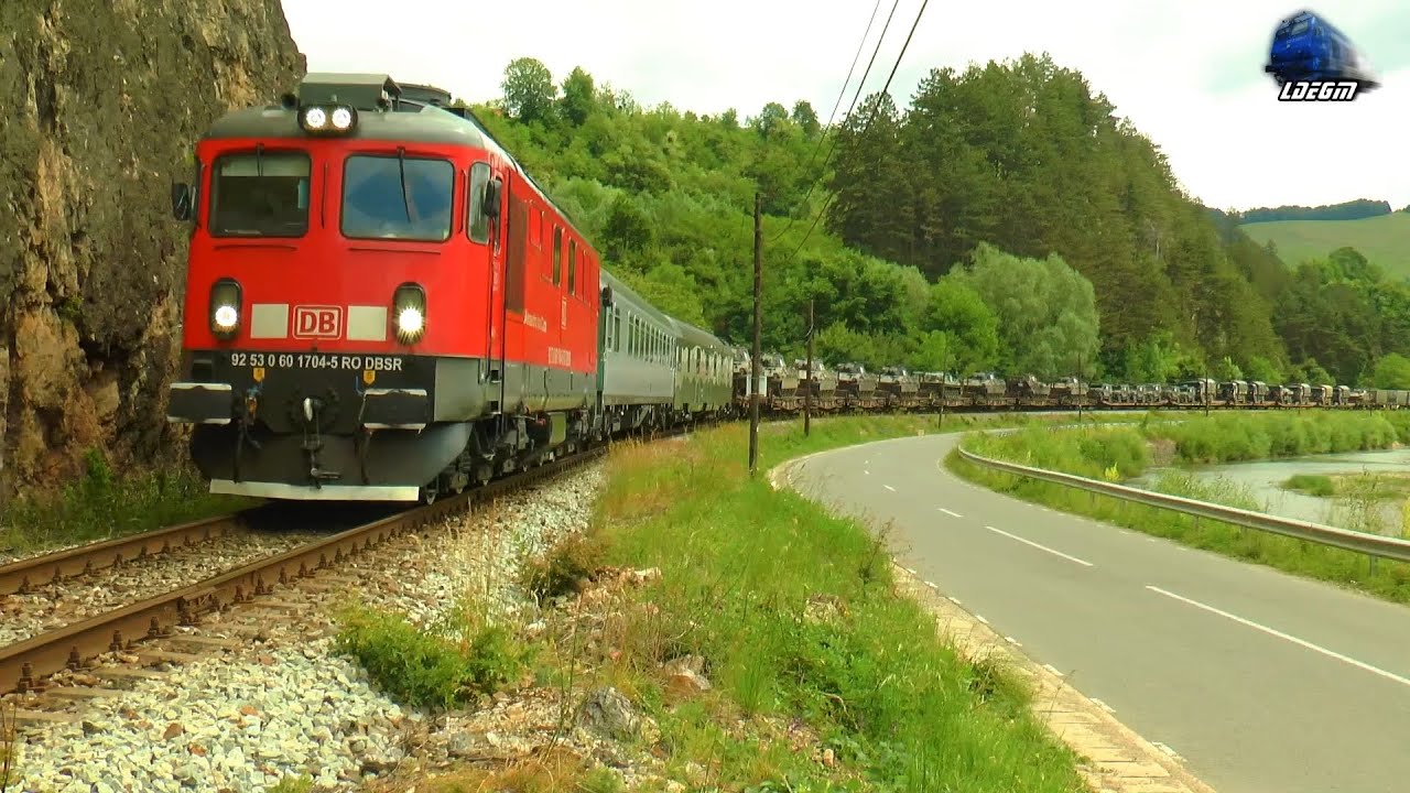 💣Tren Militar DB Cargo Military Train/Militarzug💣 in Defileul Crișului Repede Canyon - 15 June 2021