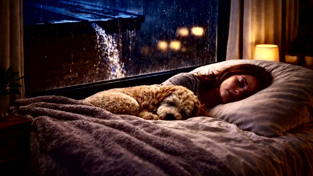 Night Rain on Grass 🌧️ 1 Hour of Deep Sleep Nature Sounds