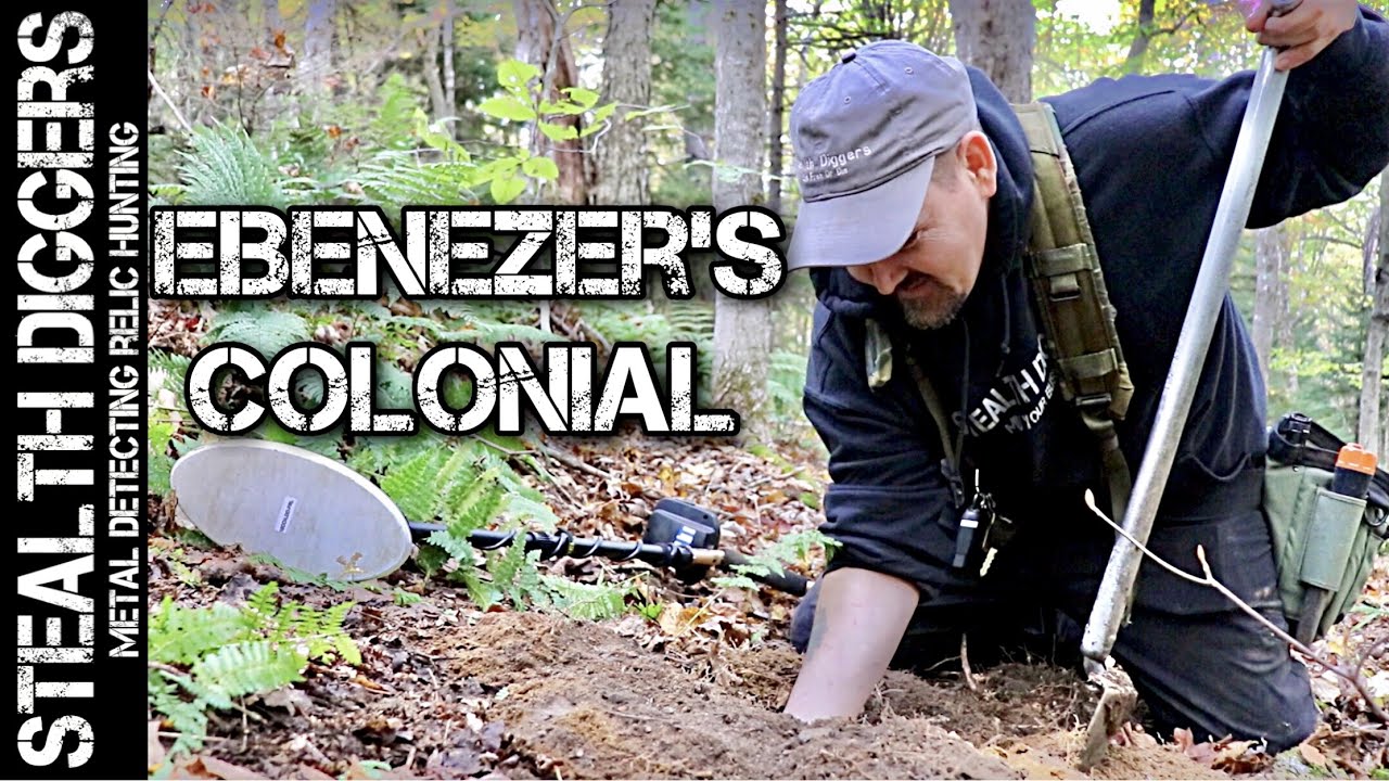 Up in the NH mountains metal detecting cellar holes & digging colonial at Ebenezors