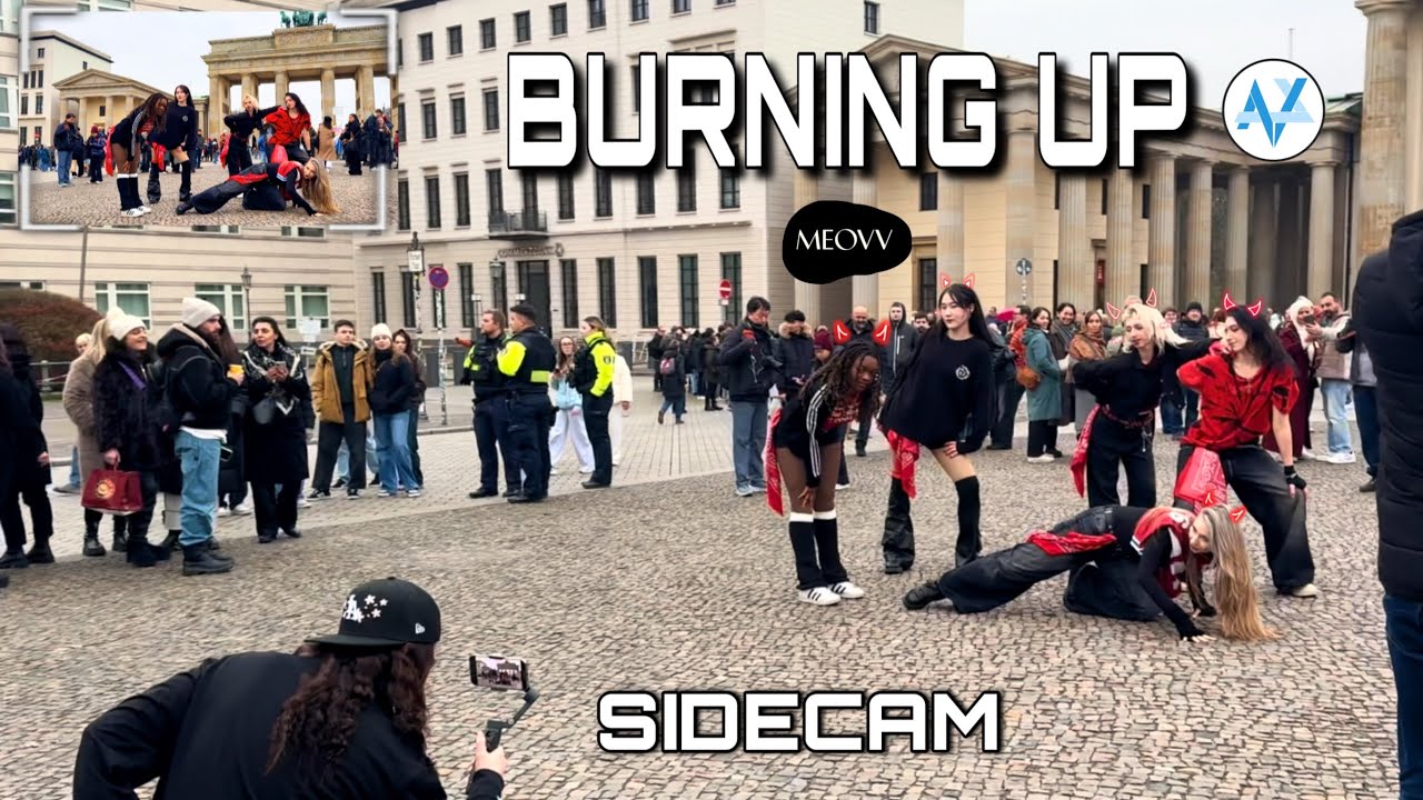 [SIDECAM/ KPOP  IN PUBLIC ONE TAKE / GERMANY BERLIN] MEOVV (미야오)  'BURNING UP’ Dance Cover by AmityX