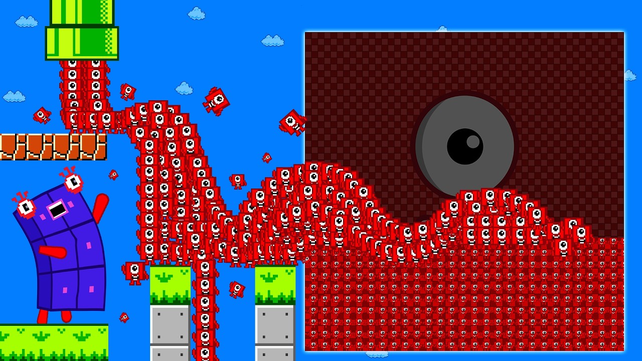 Номер 6 сбегает от гигантской армии из 1 000 000 клонированных блоков | Игровая анимация