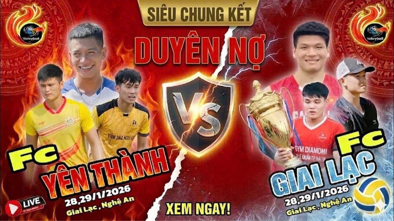 CÚP ĐỀN ĐỨC HOÀNG - CHUNG KẾT / YÊN THÀNH (mỏ,nguyên ,sang) VS GIAI LẠC ( hoài ,khanh 202 , rivan )