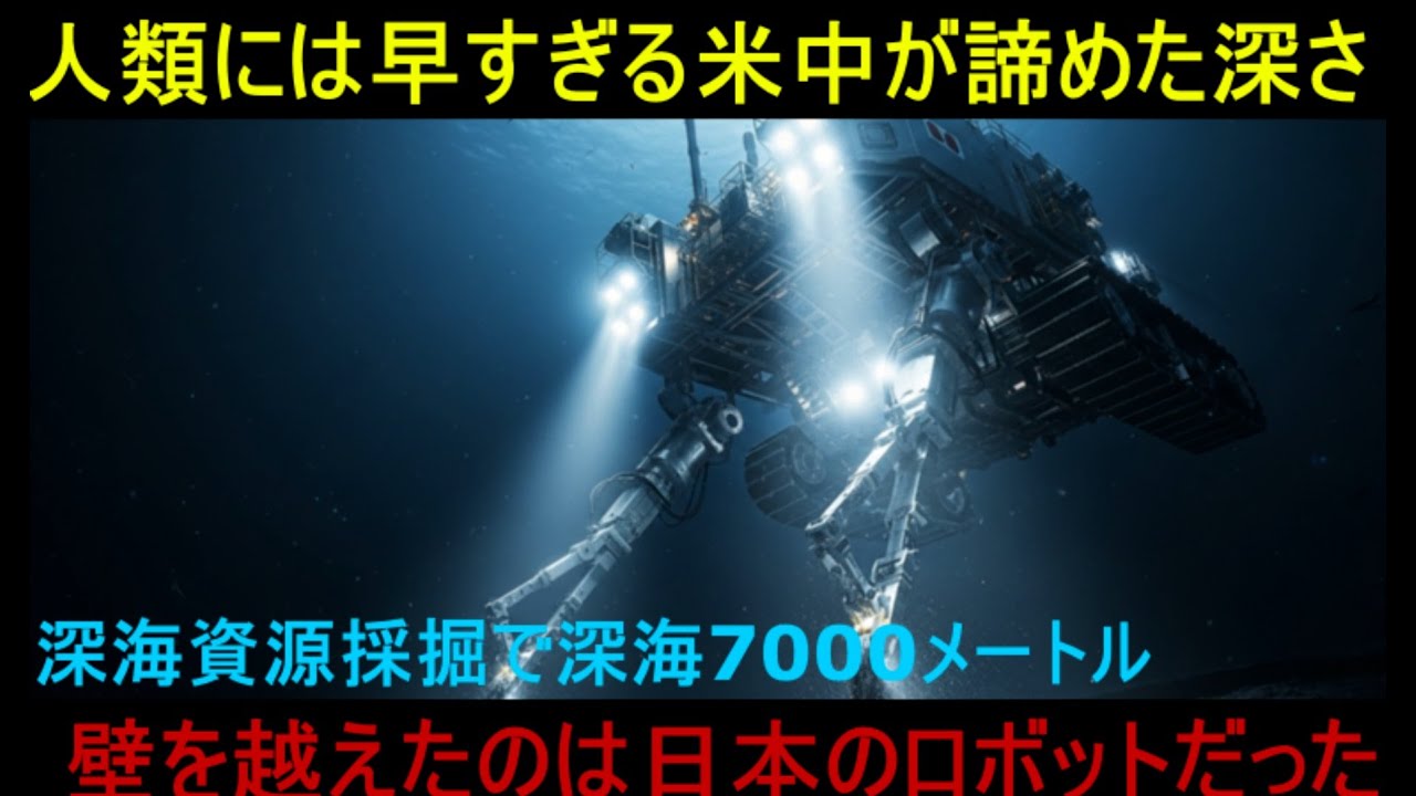 【日本人の知らない海外の反応】日本の深海採掘ロボットが世界の常識を破壊した日【海外の反応】