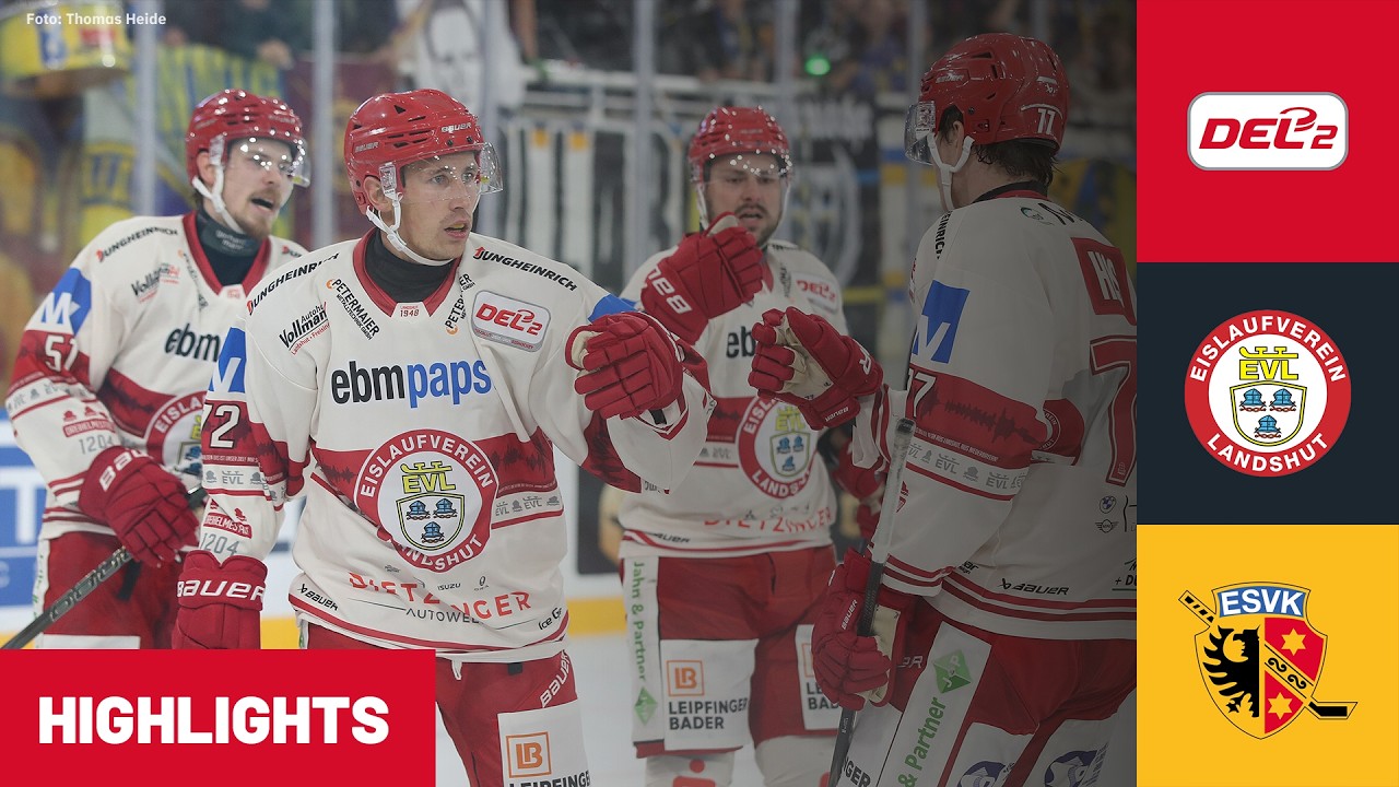 DEL2: EV Landshut vs ESV Kaufbeuren | Highlights