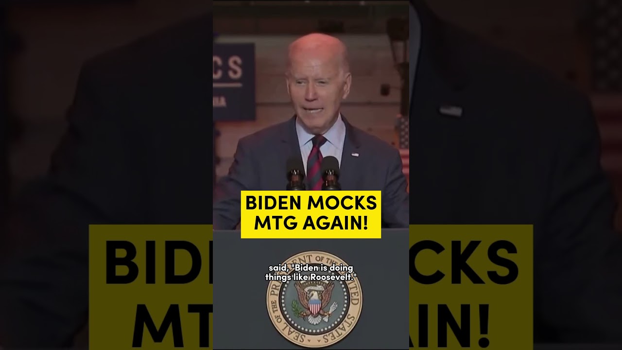 Biden goes full Dark Brandon, MOCKS MTG AGAIN in front of large crowd