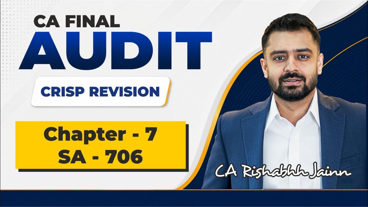 CA Final Audit Revision Session & QnA Discussion-SA 706 for Jan 26 exam & onwards by CA Rishabh Jain