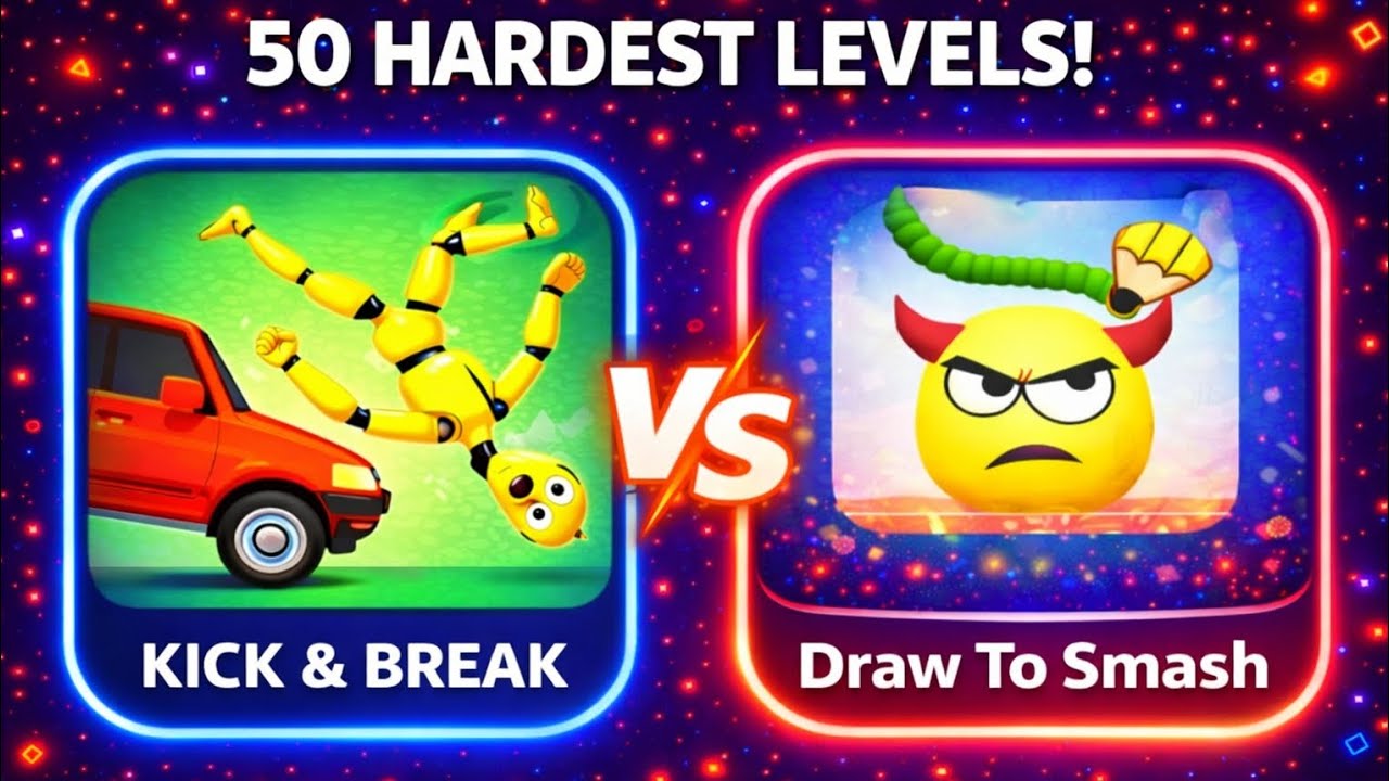 Kick & Break vs Draw To Smash | 50 Hardest Levels Challenge! 😱🔥