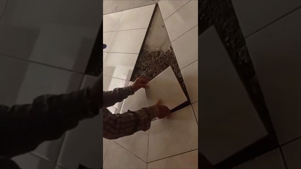 Diagonal Wall Tiling on Stairs &ndash; Perfect 45&deg; Ceramic Installation!