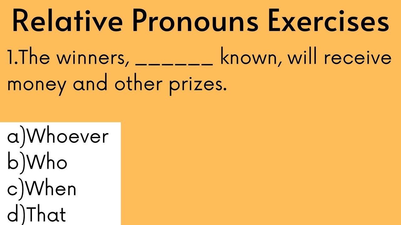 Relative Pronouns Exercises [3]| Learn English