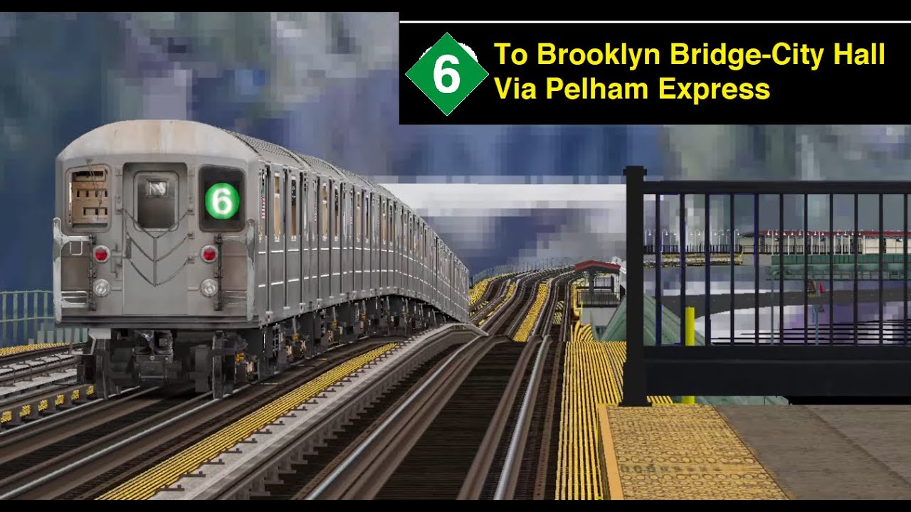 OpenBVE (6) Pelham Bay Park To Brooklyn Bridge-City Hall (R62A)(AM Rush Hour)
