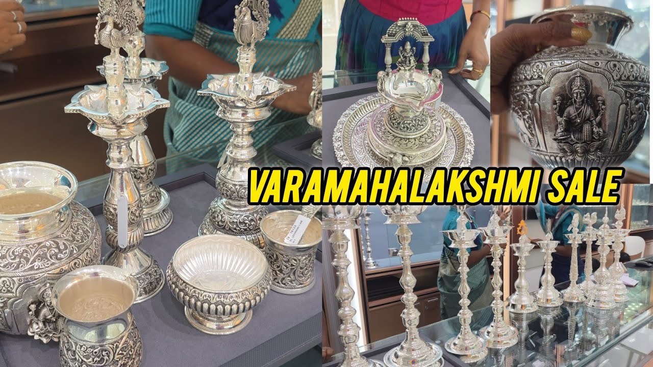 Pure Silver Idols Silver Kuthuvilakku Kalasam | Antique Silver Articles | Rs.7000 Off Per Kg Online