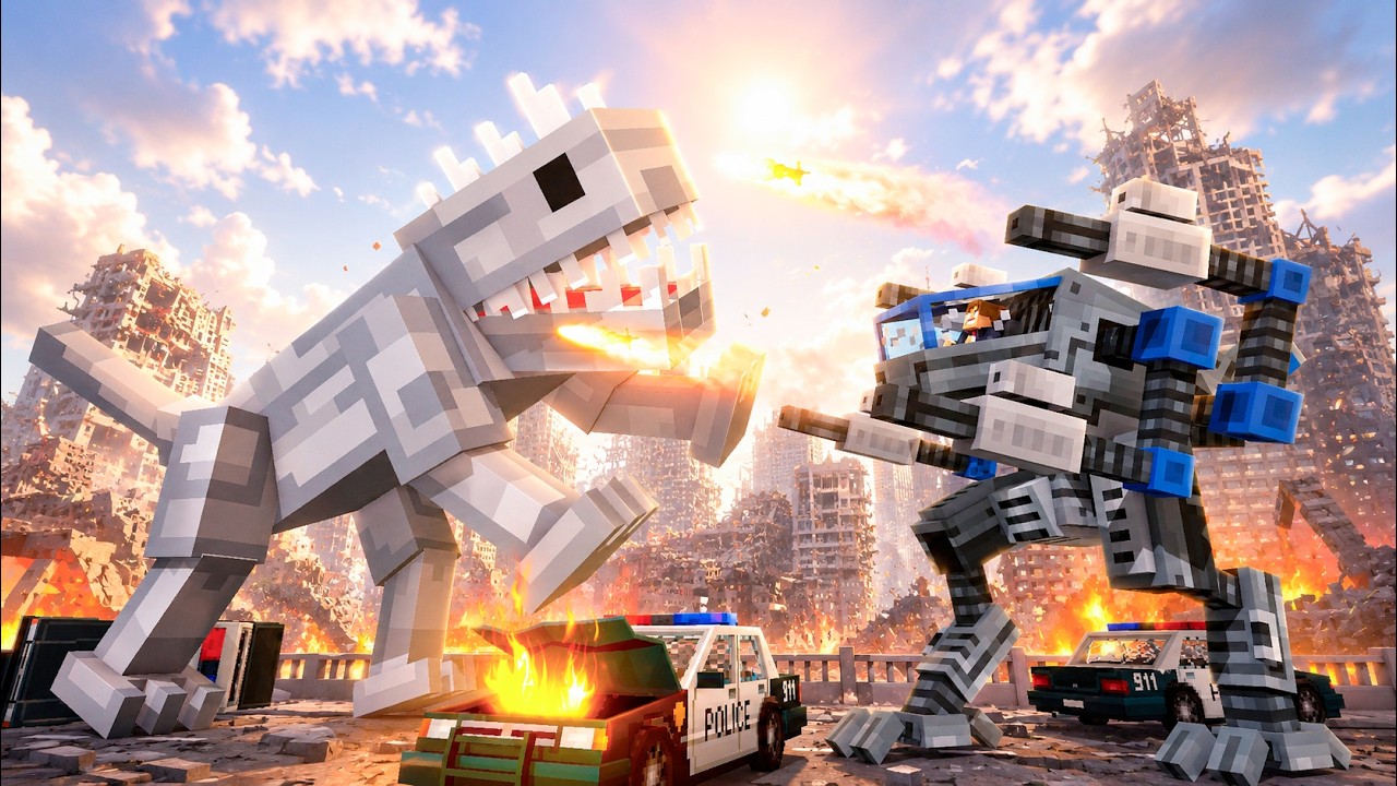 BEHEMOTH Vs ROBÔ GiGANTE NO MINECRAFT !! ( TREVOR HENDERSON )