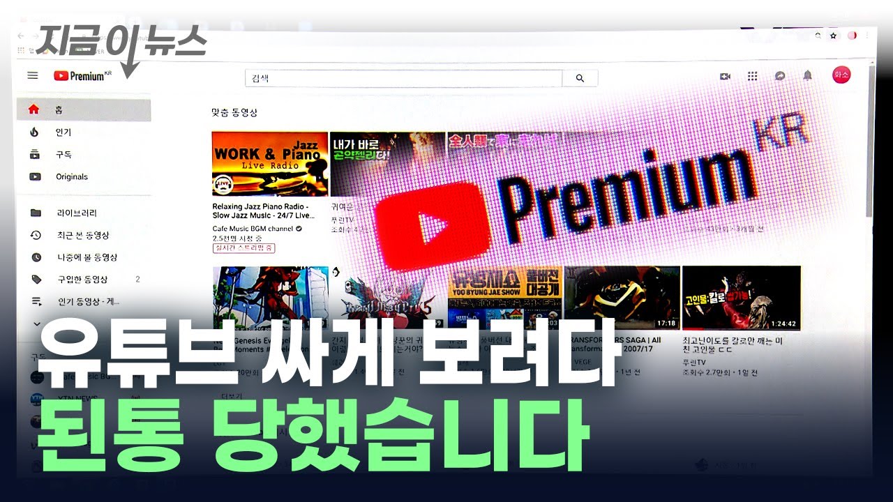 '유튜브 프리미엄' 싸게 보려다... [지금이뉴스] / YTN