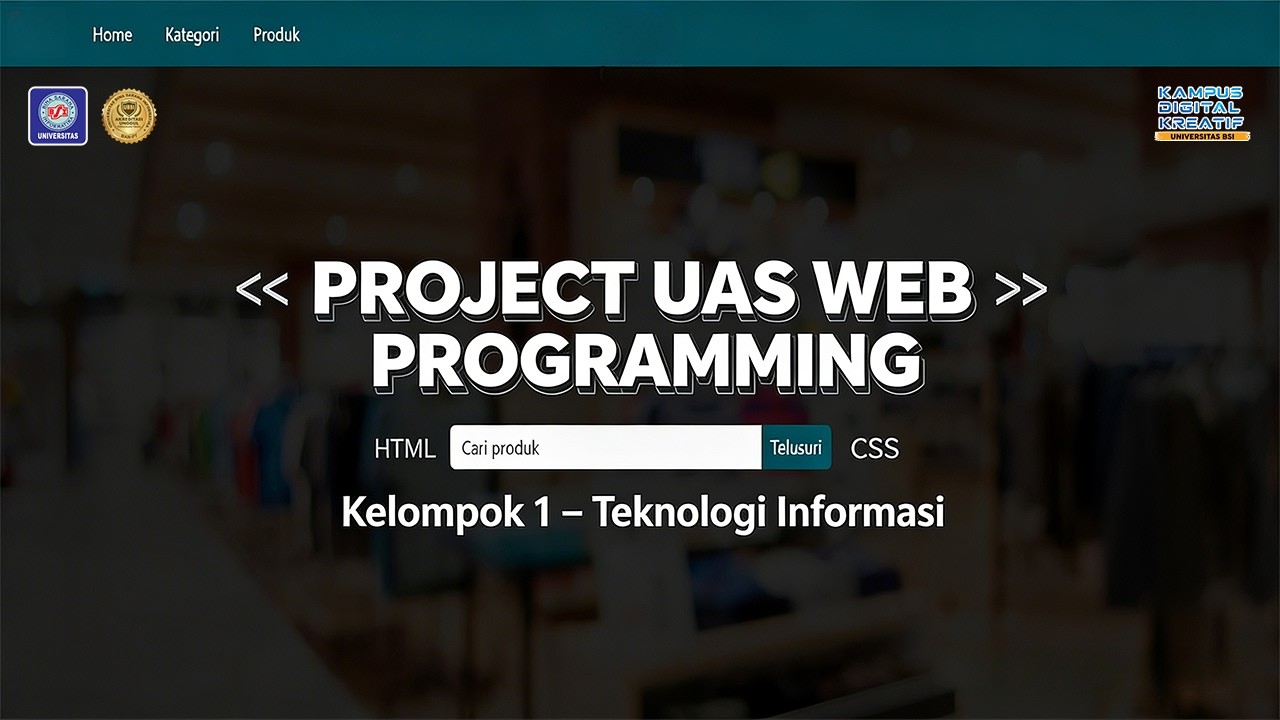 TUGAS PROJECT UAS WEB PROGRAMMING - KELOMPOK 1 | TEKNOLOGI INFORMASI | UBSI KALIMALANG.