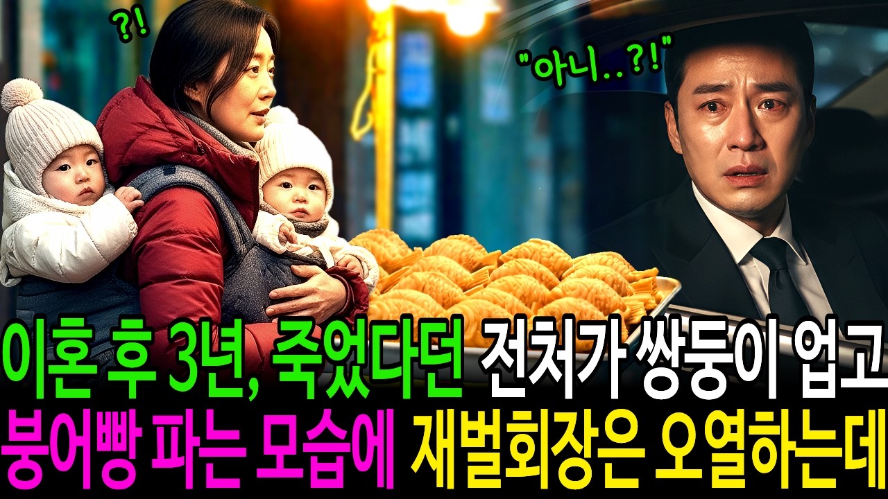 이혼 후 3년, 죽었다던 전처가 쌍둥이 업고 붕어빵 파는 모습에 재벌회장은 오열하는데.. | 감동사연 | 노후사연 | 인생사연 | 오디오북 | 재벌 | 쌍둥이 | 붕어빵 |