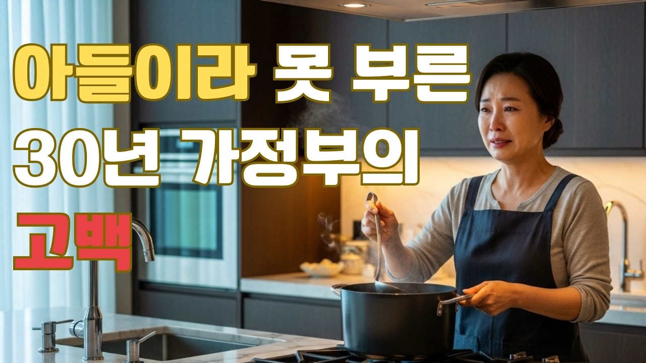 아들이라 못 부른 30년, 가정부의 마지막 고백(이 이야기는 한 집에서 30년을 살고도 가족이 될 수 없었던 한 여자의 고백입니다.)