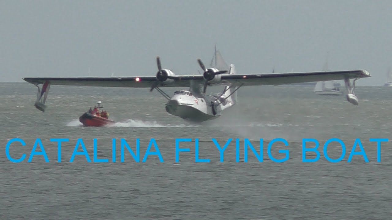 FLYING BOAT! Consolidated PBY Catalina PH -PBY take off from water + flyby!